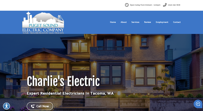 Sitio web de Charlies Electric